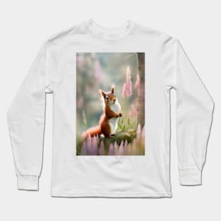 Forest Red Squirrel Long Sleeve T-Shirt